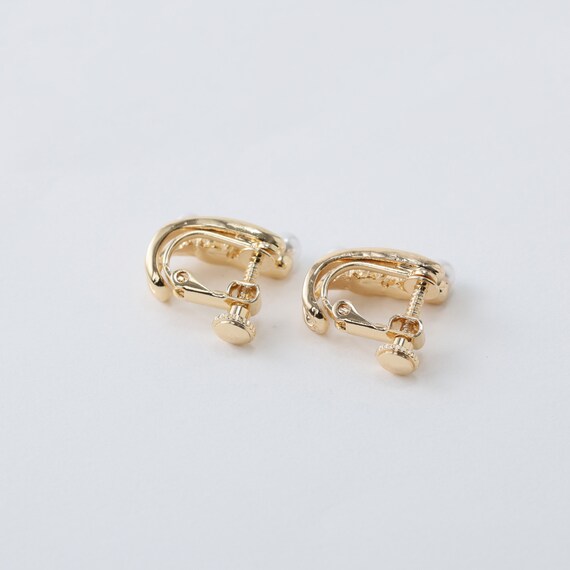 ３連パール調イヤリング　(95142) 2枚目画像