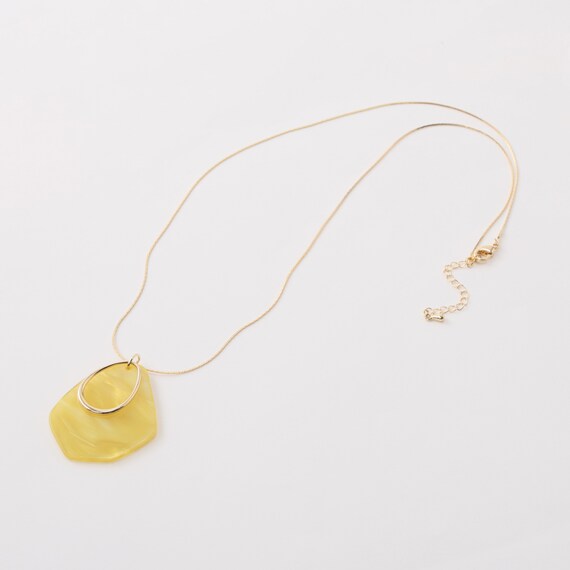 アゲート風ペンダントネックレス　(95145) 5枚目画像