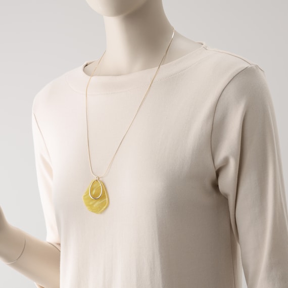 アゲート風ペンダントネックレス (95145) 9枚目画像