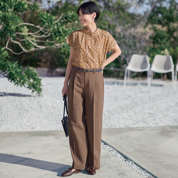 花柄綿ローンブラウス　(55118) 8枚目画像