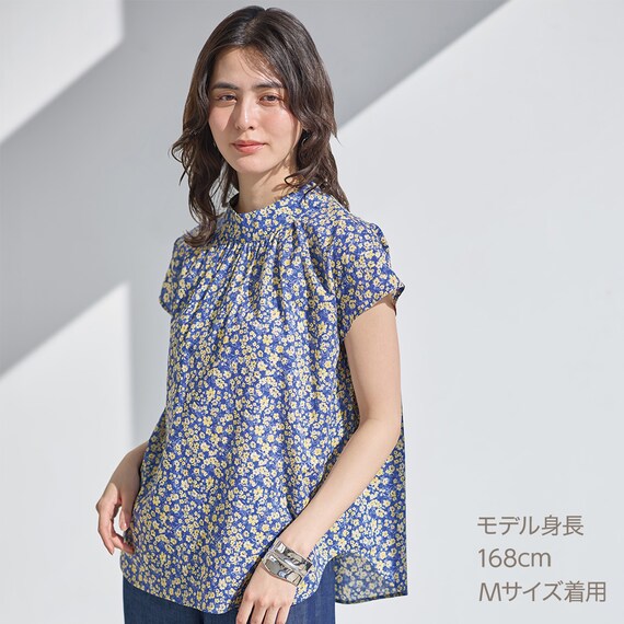 花柄綿ローンブラウス　(55118) 9枚目画像