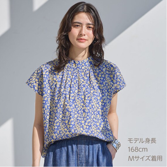 花柄綿ローンブラウス　(55118) 10枚目画像