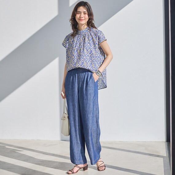 花柄綿ローンブラウス　(55118) 15枚目画像