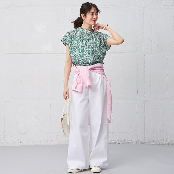 花柄綿ローンブラウス　(55118) 17枚目画像