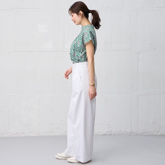 花柄綿ローンブラウス　(55118) 20枚目画像