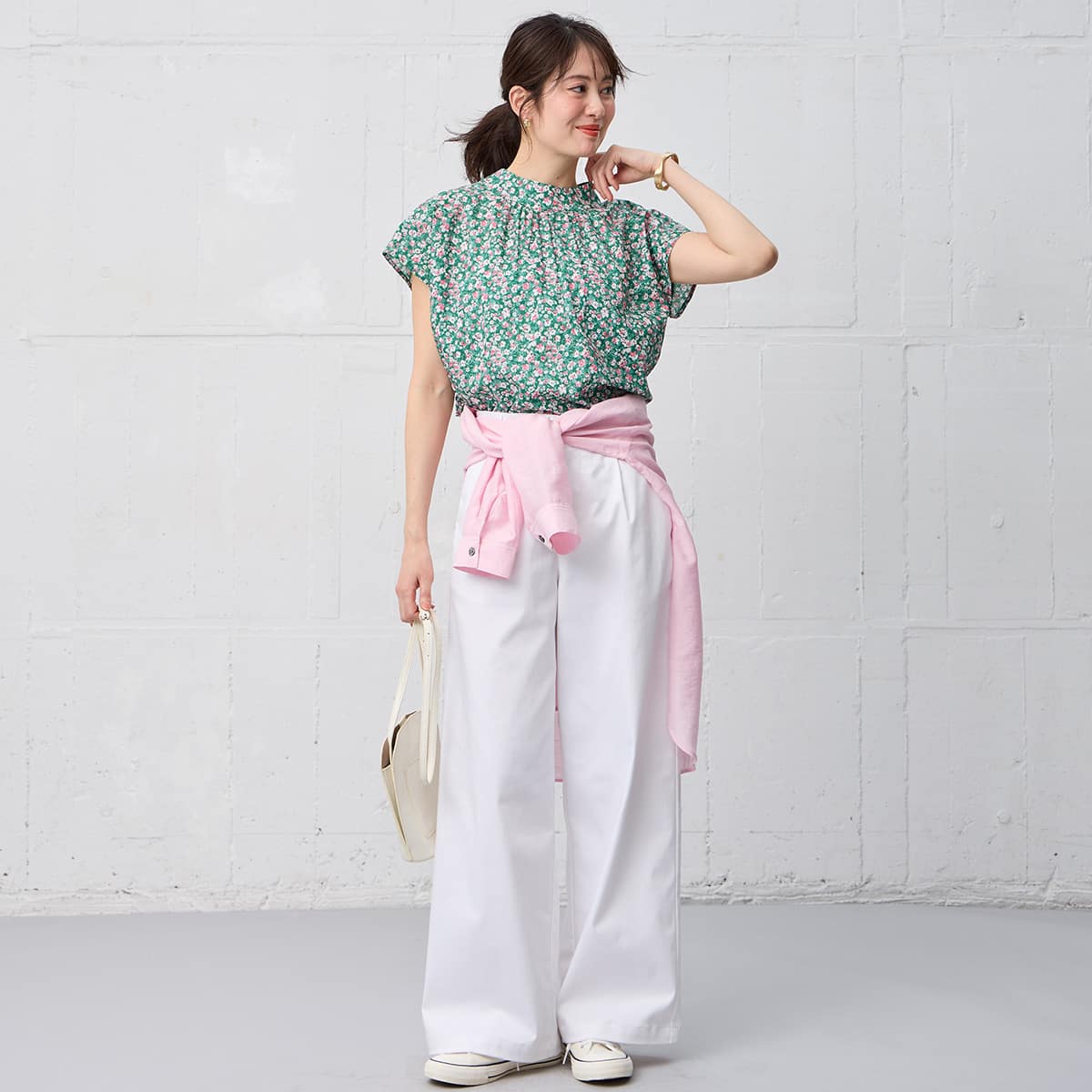 花柄綿ローンブラウス (55118) | ニトリネット【公式】 家具
