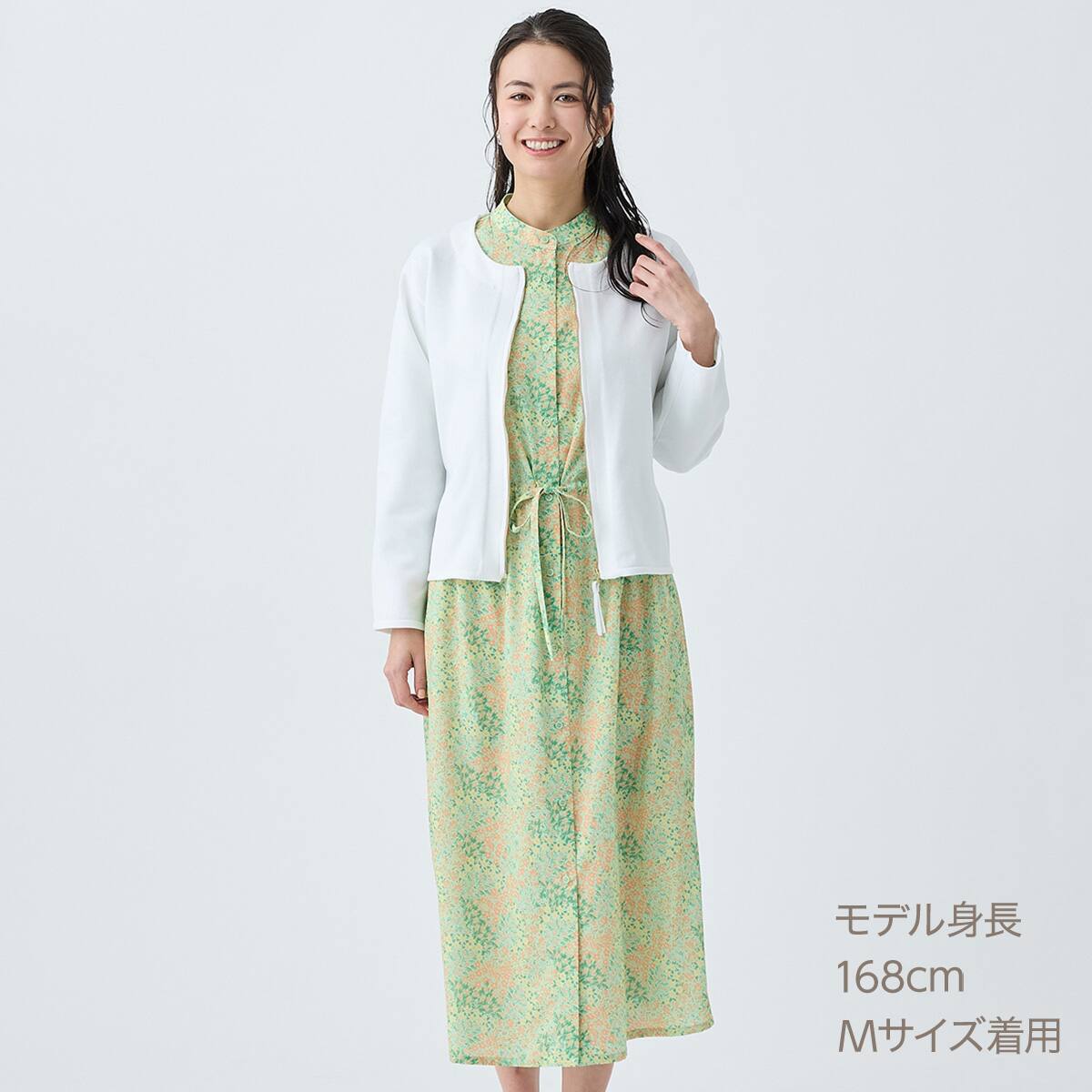 花柄ウエストドローストリングワンピース (45106) | ニトリネット