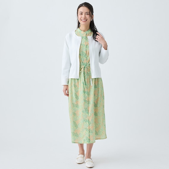 花柄ウエストドローストリングワンピース (45106) 2枚目画像