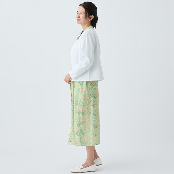 花柄ウエストドローストリングワンピース (45106) 3枚目画像