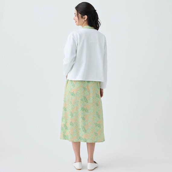 花柄ウエストドローストリングワンピース (45106) 4枚目画像