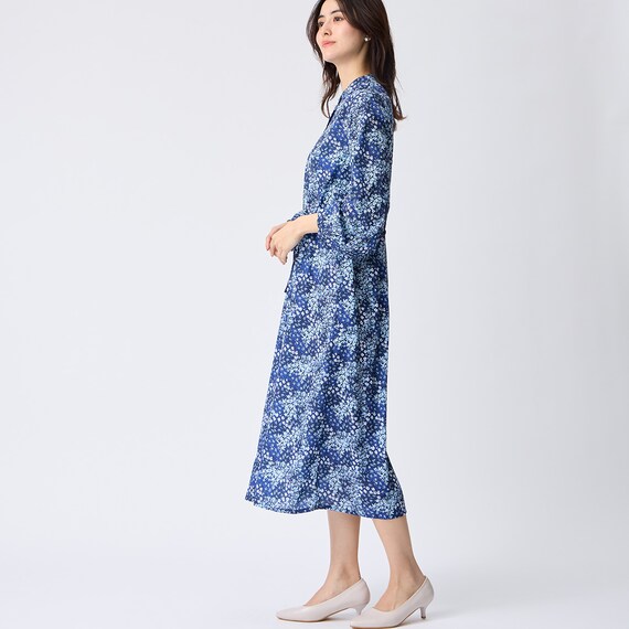 花柄ウエストドローストリングワンピース　(45106) 7枚目画像