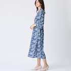 花柄ウエストドローストリングワンピース (45106) 7枚目画像