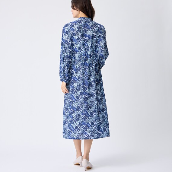 花柄ウエストドローストリングワンピース　(45106) 8枚目画像