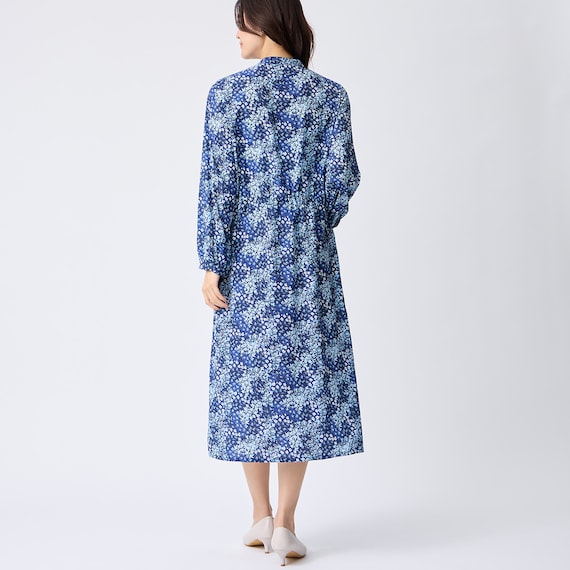 花柄ウエストドローストリングワンピース (45106) 8枚目画像