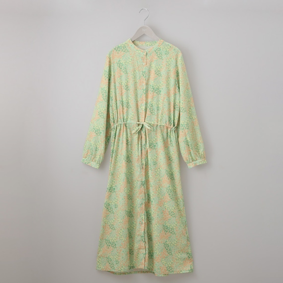 花柄ウエストドローストリングワンピース (45106) 9枚目画像