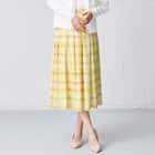 かすりチェック柄フレアスカート (35106) 6枚目画像