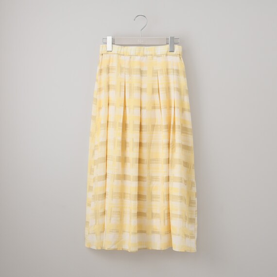 かすりチェック柄フレアスカート　(35106) 12枚目画像