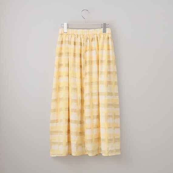 かすりチェック柄フレアスカート　(35106) 13枚目画像