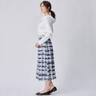 かすりチェック柄フレアスカート　(35106) 4枚目画像