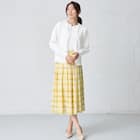 かすりチェック柄フレアスカート (35106) 10枚目画像
