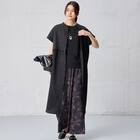 ダークトーン花柄セミワイドパンツ　(25124) 4枚目画像