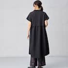 ダークトーン花柄セミワイドパンツ (25124) 6枚目画像