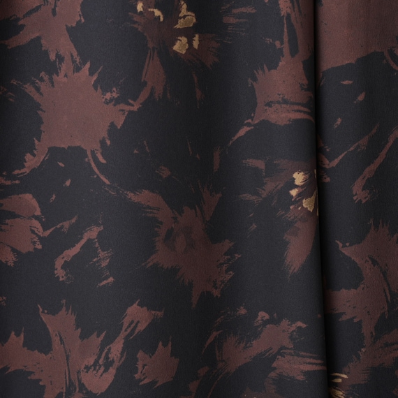 ダークトーン花柄セミワイドパンツ (25124) 10枚目画像