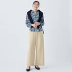 花柄ギャザー前開きブラウス (55115) 6枚目画像