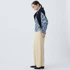 花柄ギャザー前開きブラウス (55115) 7枚目画像