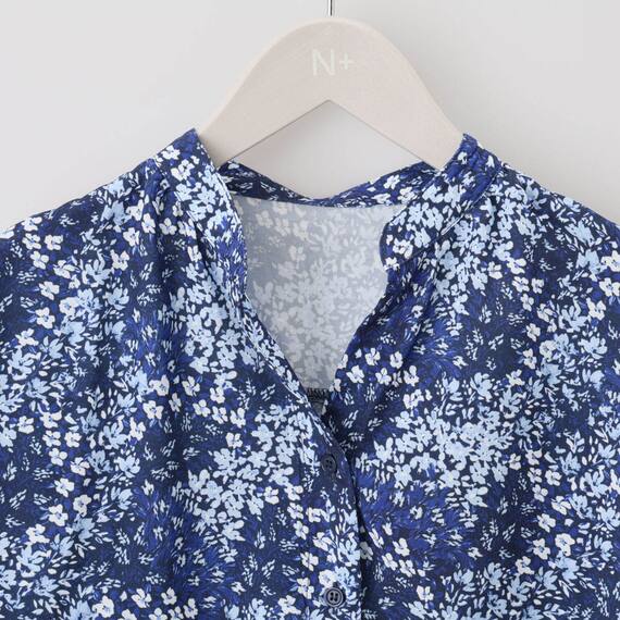 花柄ギャザー前開きブラウス　(55115) 12枚目画像