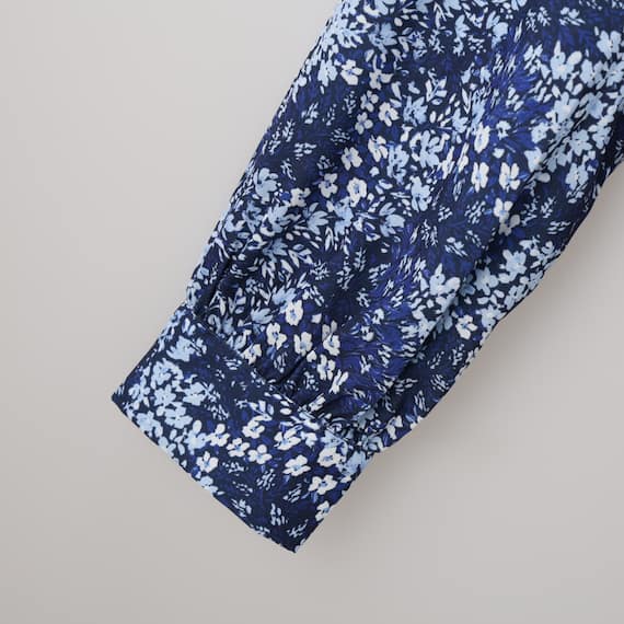 花柄ギャザー前開きブラウス (55115) 13枚目画像