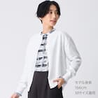 かすりチェック柄プチハイネックブラウス (55116) 3枚目画像