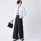 かすりチェック柄プチハイネックブラウス　(55116) 4枚目画像