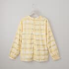 かすりチェック柄プチハイネックブラウス (55116) 12枚目画像