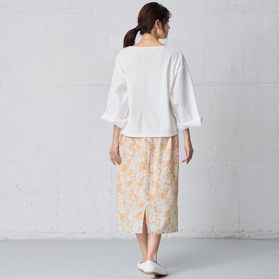 ペイズリープリント柄スリットスカート (35107) 5枚目画像