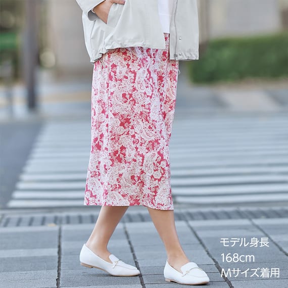 ペイズリープリント柄スリットスカート (35107) 11枚目画像