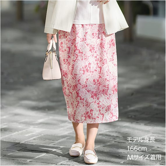 ペイズリープリント柄スリットスカート (35107) 13枚目画像