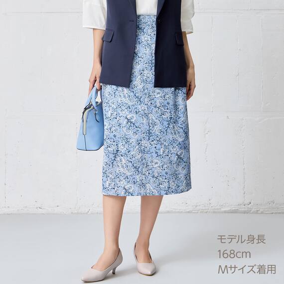 ペイズリープリント柄スリットスカート　(35107) 20枚目画像