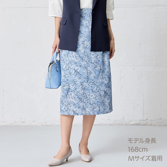 ペイズリープリント柄スリットスカート (35107) 20枚目画像