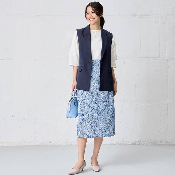 ペイズリープリント柄スリットスカート　(35107) 21枚目画像