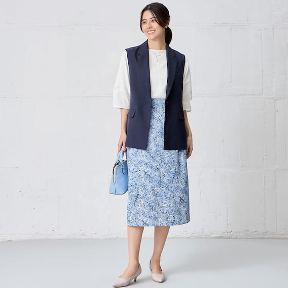 ペイズリープリント柄スリットスカート (35107) 21枚目画像