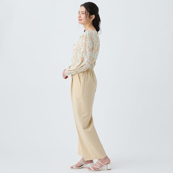 ペイズリープリント柄フレアブラウス (55117) 3枚目画像