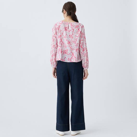 ペイズリープリント柄フレアブラウス　(55117) 8枚目画像