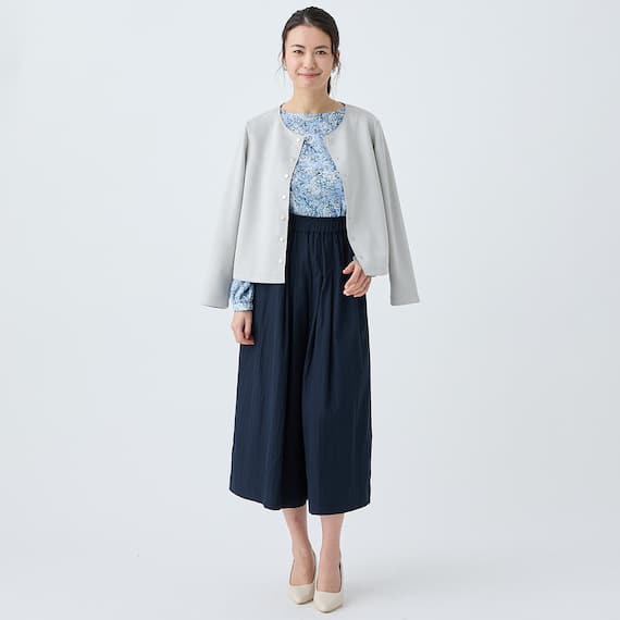 ペイズリープリント柄フレアブラウス (55117) 17枚目画像