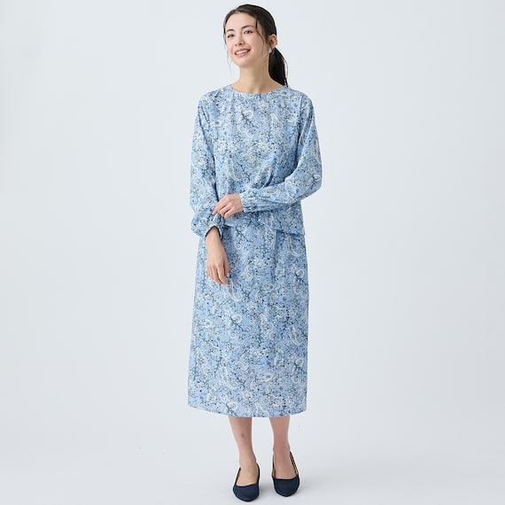 ペイズリープリント柄フレアブラウス (55117) 18枚目画像