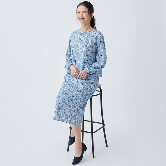 ペイズリープリント柄フレアブラウス　(55117) 19枚目画像