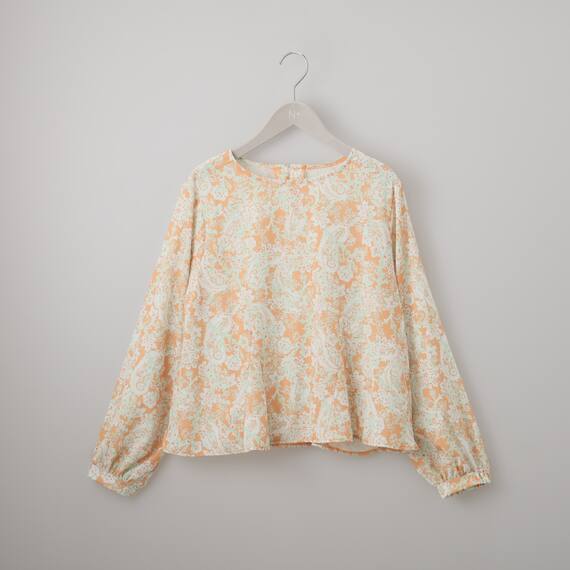 ペイズリープリント柄フレアブラウス　(55117) 20枚目画像