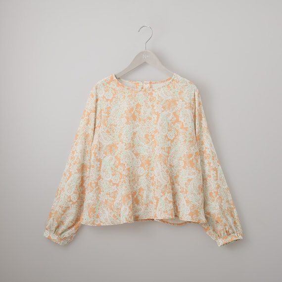 ペイズリープリント柄フレアブラウス (55117) 20枚目画像