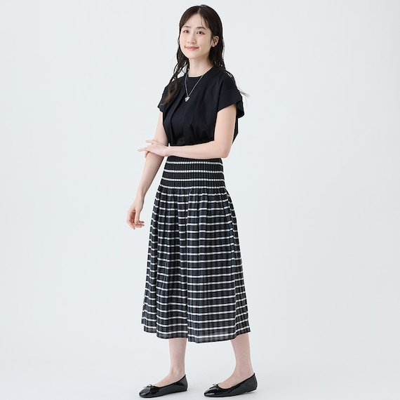 ウエストシャーリングチェックスカート (35113) 3枚目画像