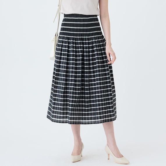 ウエストシャーリングチェックスカート (35113) 6枚目画像